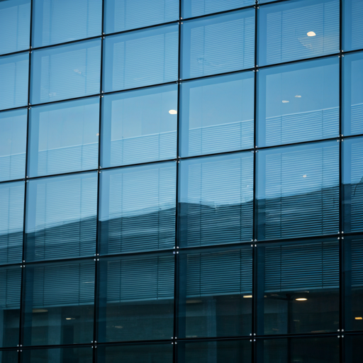 Corporate building glass